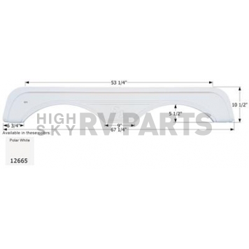Icon Fender Skirt For Sunnybrook And Winnebago s 67-1/4 Inch 10-1/2 Inch  White 12665