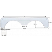 Icon Fender Skirt For Sunnybrook And Winnebago s 73-3/4 Inch 16-3/4 Inch  White 12666