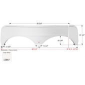 Icon Fender Skirt For Sunnybrook And Winnebago s 72 Inch 19-1/4 Inch  White 12667