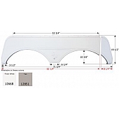 Icon Fender Skirt For Sunnybrook And Winnebago s 71-3/4 Inch 19-1/2 Inch  White 12668