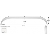 Icon Fender Skirt For Weekend Warrior  Road House 69-1/4 Inch 10-3/4 Inch  White 12670