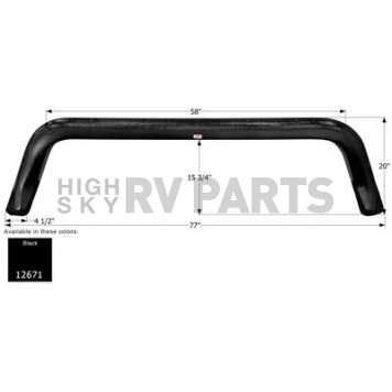 Icon Fender Skirt For Keystone  Vantage 77 Inch 20 Inch Black 12671