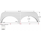 Icon Fender Skirt For Sunnybrook And Winnebago s 71-1/4 Inch 19-1/8 Inch  White 12626