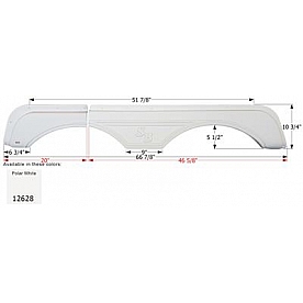 Icon Fender Skirt For Sunnybrook And Winnebago s 66-7/8 Inch 10-3/4 Inch  White 12628