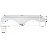 Icon Fender Skirt For Sunnybrook And Winnebago s 65-5/8 Inch 8-3/8 Inch  White 12631