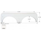 Icon Fender Skirt For Sunnybrook And Winnebago s 68-5/8 Inch 17-7/8 Inch  White 12632