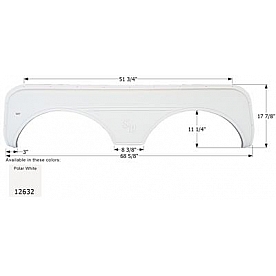 Icon Fender Skirt For Sunnybrook And Winnebago s 68-5/8 Inch 17-7/8 Inch  White 12632