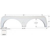 Icon Fender Skirt For Sunnybrook And Winnebago s 68-1/8 Inch 17 Inch  White 12633