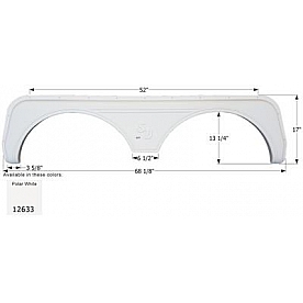 Icon Fender Skirt For Sunnybrook And Winnebago s 68-1/8 Inch 17 Inch  White 12633