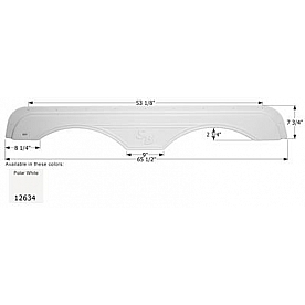 Icon Fender Skirt Fits Sunnybrook And Winnebago s 65-1/2 Inch 7-3/4 Inch  White 12634