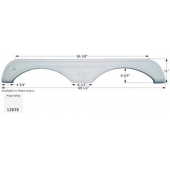 Icon Fender Skirt For Sunnybrook And Winnebago s 66-3/4 Inch 11 Inch  White 12635