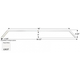 Icon Fender Skirt For Sunnybrook And Winnebago 58-1/2 Inch x 6-3/8 Inch  White - 12637