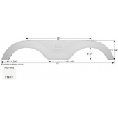 Icon Fender Skirt For Keystone  Hornet 75 Inch 13-1/4 Inch  White 12603