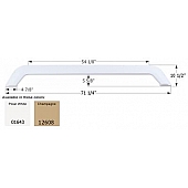 Icon Fender Skirt Thor Citation/Jazz/Tahoe/Vortex/Wave/Wanderer/ Eclipse - 71-1/4 Inch 10-1/2 Inch Champagne - 12608