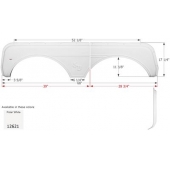 Icon Fender Skirt For Sunnybrook/ Winnebago s 68 Inch 17-1/4 Inch  White 12621