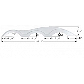 Icon Fender Skirt Certain Keystone Raptor Models 108-1/8 Inch 15-1/4 Inch Black 12562