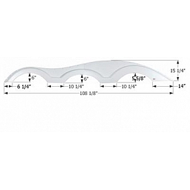 Icon Fender Skirt Certain Keystone Raptor Models 108-1/8 Inch 15-1/4 Inch Black 12562