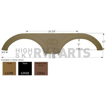 Icon Fender Skirt For Keystone  Passport/ Premier/ Bullet 77-7/8 Inch 13 Inch Copper Metallic 12552