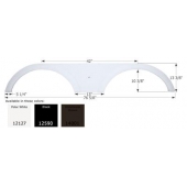 Icon Fender Skirt For Heartland  North Trail 76-5/8 Inch 13-3/8 Inch Black 12590