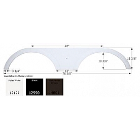 Icon Fender Skirt For Heartland  North Trail 76-5/8 Inch 13-3/8 Inch Black 12590