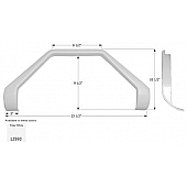 Icon Fender Skirt For Jayco  Pop Up Campers 23-1/2 Inch 10-1/2 Inch  White 12593