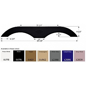 Icon Fender Skirt For  Crossroads/ Dutchmen/ Forest River/ Keystone/ Palomino/ KZ/ Heartland 69-3/8 Inch 9-1/2 Inch Cobalt Blue 12595