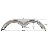 Icon Fender Skirt For KZ  Escalade    White 12596