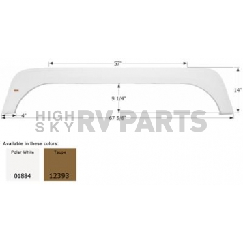 Icon Fender Skirt For KZ  Sportsmen 67-5/8 Inch 14 Inch Taupe 12393