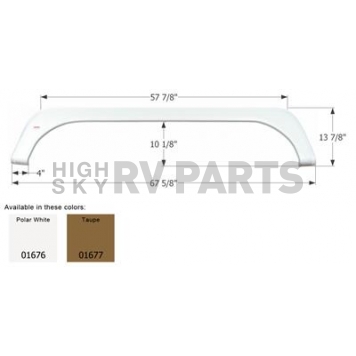 Icon Fender Skirt For KZ  Sportsmen/ Frontier 67-5/8 Inch 13-7/8 Inch Taupe 01677