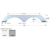 Icon Fender Skirt For R-Vision  Bayhauler/ Trail-lite/ Trail Sport 82 Inch 13-3/8 Inch Metallic Gray 01634