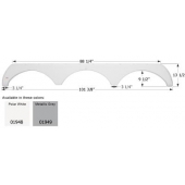 Icon Fender Skirt For Thor  Transport/ Tahoe 101-3/8 Inch 13-1/2 Inch Metallic Gray 01949