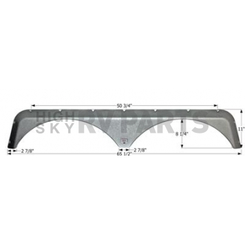 Icon Fender Skirt For Jayco Brand Eagle 65-1/2 Inch 11 Inch Metallic Gray 12395