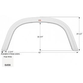 Icon Fender Skirt For Four Winds s 43 Inch 19-1/2 Inch  White 01930