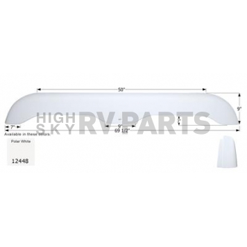 Icon Fender Skirt For Extreme RV  Megalite 69-1/2 Inch 9 Inch  White 12448