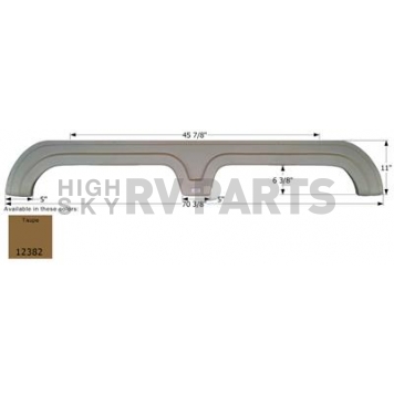 Icon Fender Skirt For Ameri-Camp Brands 70-3/8 Inch 11 Inch Taupe 12382