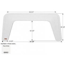 Icon Fender Skirt For Sunland s 35-5/8 Inch 16-1/2 Inch  White 01912