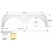 Icon Fender Skirt Universal Replacement To Fit By Dimension 67-1/4 Inch 18-1/8 Inch  White 00410
