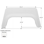 Icon Fender Skirt Universal Replacement To Fit By Dimension 40 Inch 20-1/8 Inch  White 00526