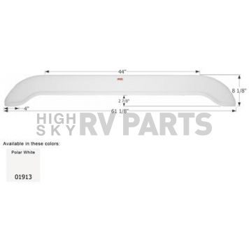 Icon Fender Skirt For Extreme RV  Sportsmaster 61-1/8 Inch 8-1/8 Inch  White 01913