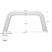 Icon Fender Skirt For Four Winds s 38-1/2 Inch 17-1/2 Inch  White 01893