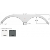 Icon Fender Skirt For Pilgrim  Open Road/ International 70-1/4 Inch 15 Inch Dark Gray 01834