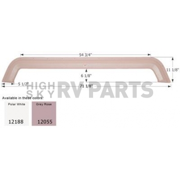 Icon Fender Skirt For Forest River  Wildwood Units 71-1/8 Inch 11-1/8 Inch  White 12188