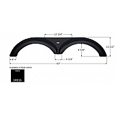 Icon Fender Skirt  63 Inch 13-1/2 Inch Black 14115