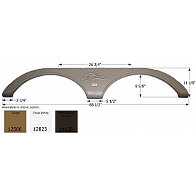 Icon Fender Skirt For Heartland  Sundance 68-1/2 Inch 11-1/8 Inch Winchester Brown 14128