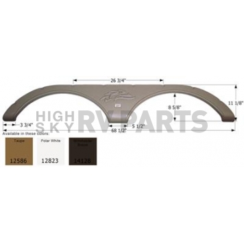 Icon Fender Skirt For Heartland  Sundance 68-1/2 Inch 11-1/8 Inch Winchester Brown 14128