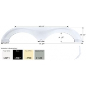 Icon Fender Skirt For Evergreen RV  Bay Hill/ Forest River And Viper 77-3/4 Inch 15-1/2 Inch Metallic Silver 14130