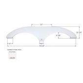 Icon Fender Skirt For Starcraft  Aruba 70-1/4 Inch 12-1/4 Inch  White 14133