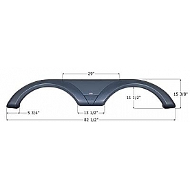 Icon Fender Skirt For Dutchmen  AeroLite 82-1/2 Inch 15-3/8 Inch Starmist Blue Metallic 14134