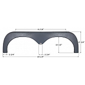 Icon Fender Skirt For Okanagan  Eclipse 64-1/4 Inch 17-3/4 Inch Magnet Gray 14138