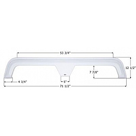 Icon Fender Skirt For Holiday Rambler  Alumascape 71-1/2 Inch 12-1/2 Inch  White 14141